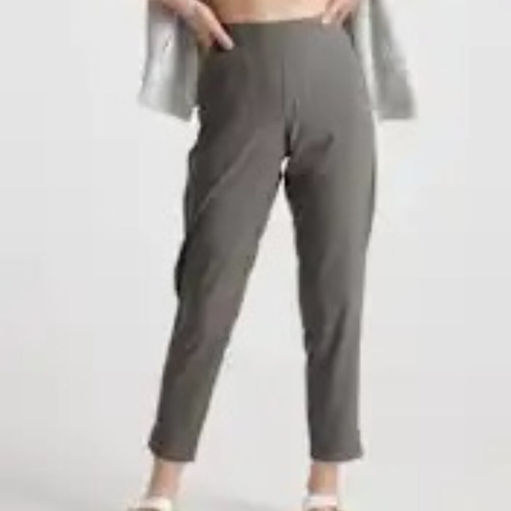 NEW Womens Quince capri performance tech grey pant - sz xl